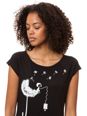 Dandelion Cap Sleeve black from FellHerz T-Shirts - bio, fair & vegan
