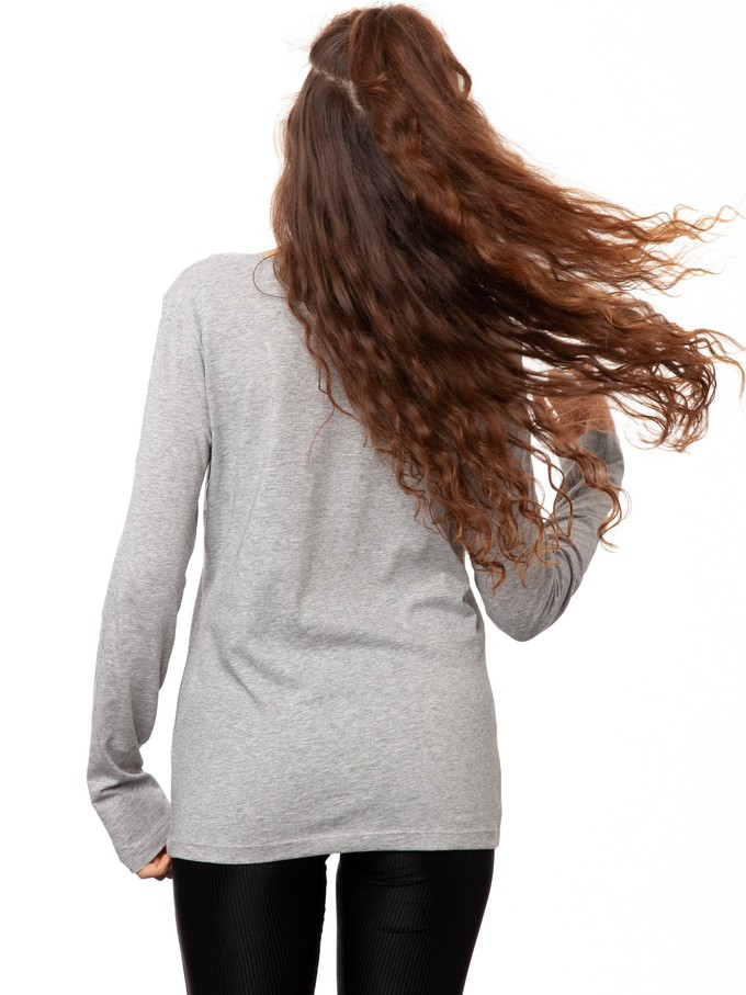 Make some noise longsleeve heather gray size XS from FellHerz T-Shirts - bio, fair & vegan