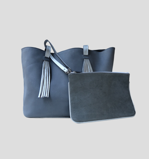 Steven Soft Grey & Silver Clutch from FerWay Designs