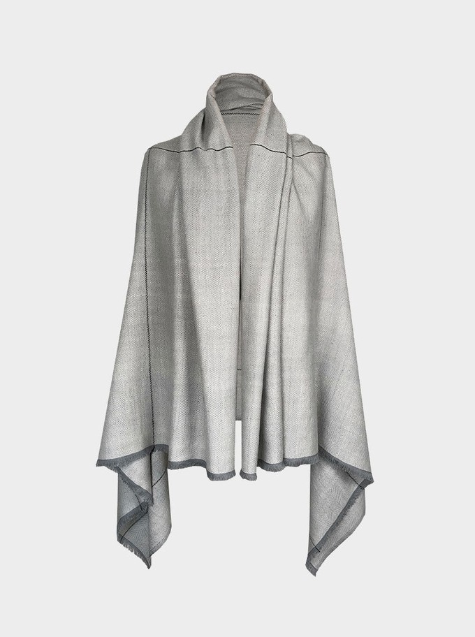 cape infinity lite wool silver from Fifth Origins