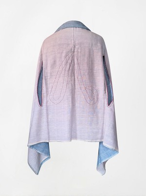 cape infinity duo kala organic cotton sky blue and mauve (double layer) from Fifth Origins