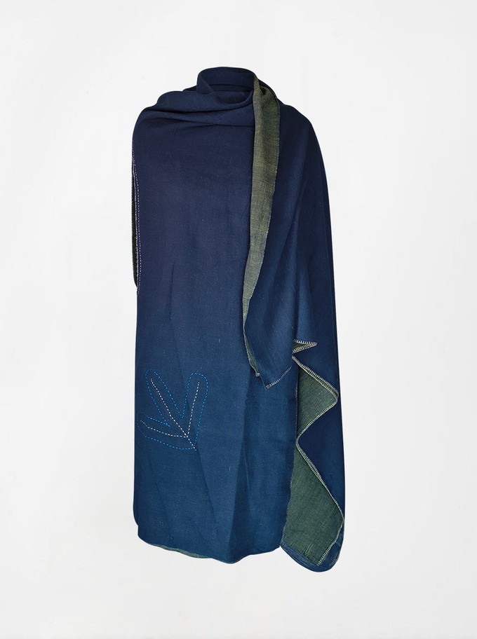 cape infinity duo kala organic cotton blue gold (double layer) from Fifth Origins