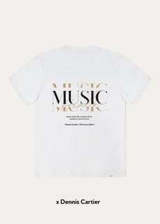 x Dennis Cartier | T-shirt Unisex MUSIC HEALS via Five Line Label