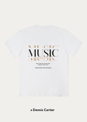 x Dennis Cartier | T-shirt Unisex MUSIC HEALS from Five Line Label