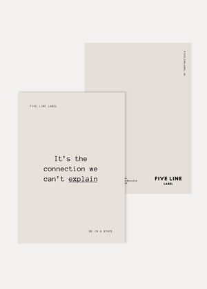 Set of 5 cards from Five Line Label