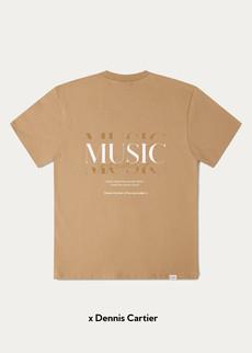 x Dennis Cartier T-shirt | Unisex MUSIC HEALS via Five Line Label
