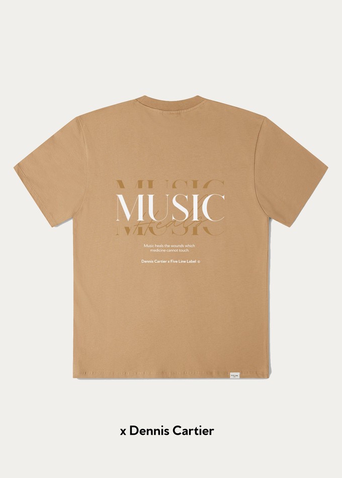x Dennis Cartier T-shirt | Unisex MUSIC HEALS from Five Line Label