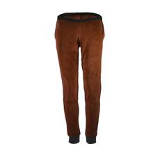 Organic velour pants Hygge brown / black via Frija Omina