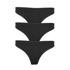 Set of 3 Organic thong Pur black van Frija Omina