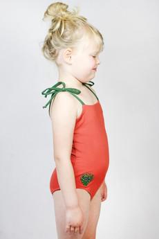 Recycling swimsuite Flori Petite,  rust / olive via Frija Omina
