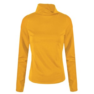 Organic Polo neck shirt Rolli, saffron (yellow) from Frija Omina