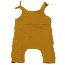 Baby romper from organic muslin saffron (yellow) via Frija Omina