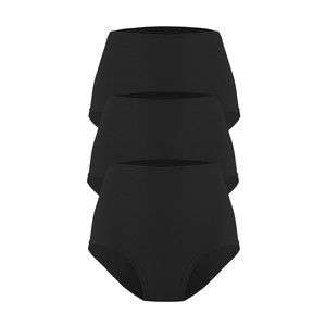 set of 3 organic hight waist knickers Lille black from Frija Omina