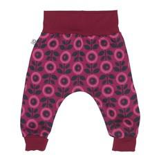 Jaquard baggy trousers Jacki with growth adaption, Daisy berry via Frija Omina