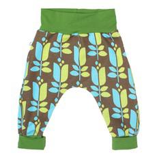 Jaquard baggy trousers Jacki with growth adaption, Tulip green via Frija Omina