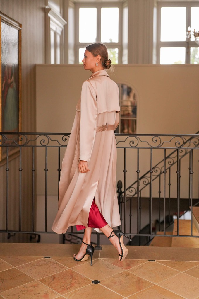 Cameron Satin Trenchcoat from GAÂLA