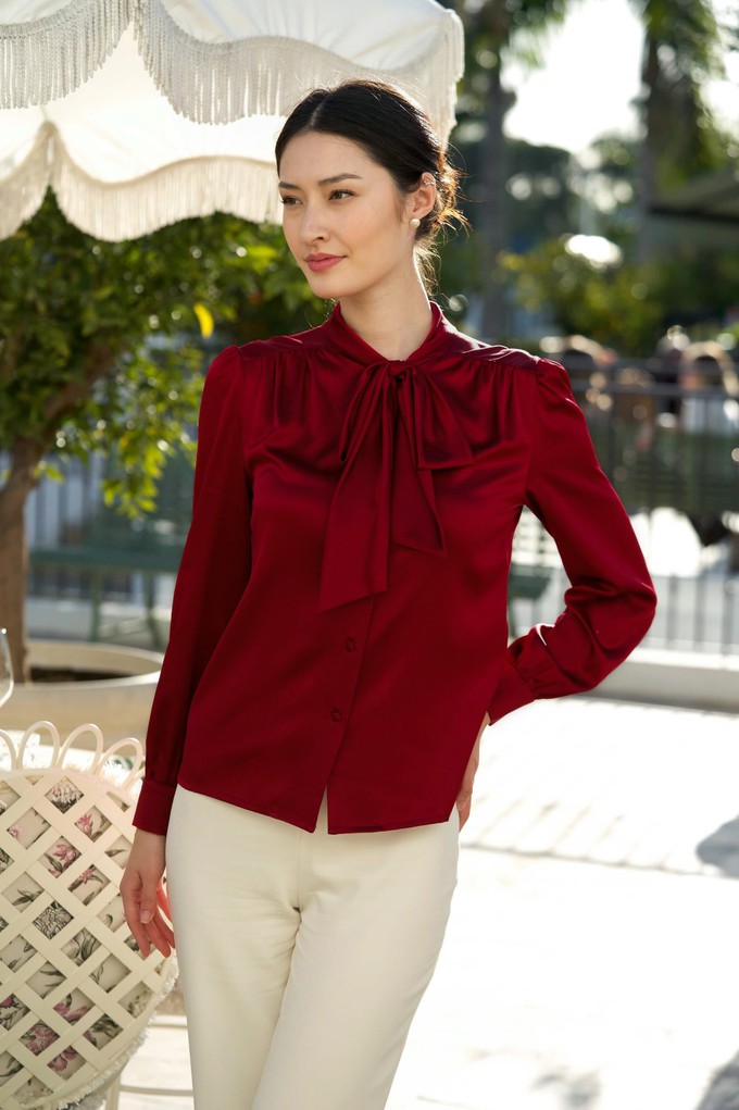 Lena Silk Bow Blouse from GAÂLA