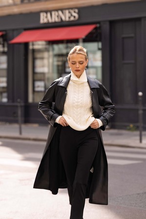 Nadine Faux Leather Trench Coat from GAÂLA