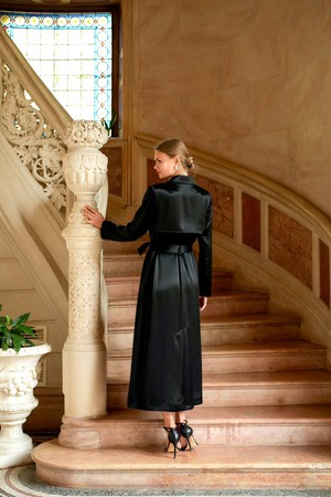 Cameron Satin Trenchcoat from GAÂLA