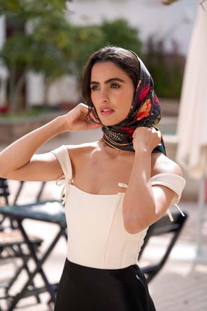 The Moon Butterfly Silk Square Scarf from GAÂLA