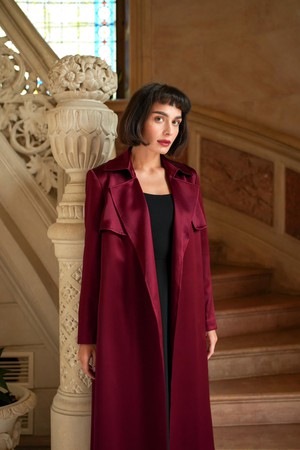 Cameron Satin Trenchcoat from GAÂLA
