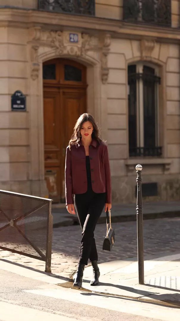 Sylvie Faux Leather Short Coat from GAÂLA