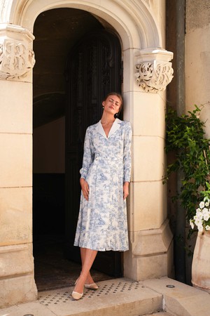 Catalina Toile De Jouy Dress from GAÂLA