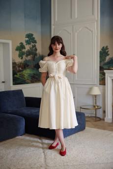 Jane Puffed Sleeve Dress via GAÂLA