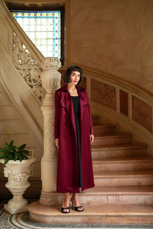 Cameron Satin Trenchcoat from GAÂLA