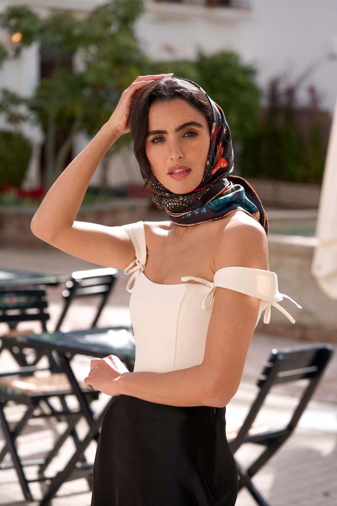 The Moon Butterfly Silk Square Scarf from GAÂLA