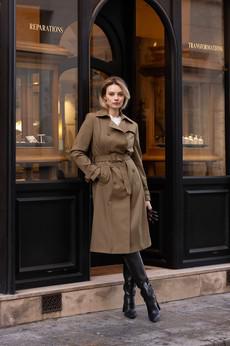 Kelianne Wool-Cotton Trench Coat via GAÂLA