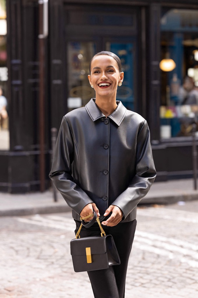 Sylvie Faux Leather Short Coat from GAÂLA