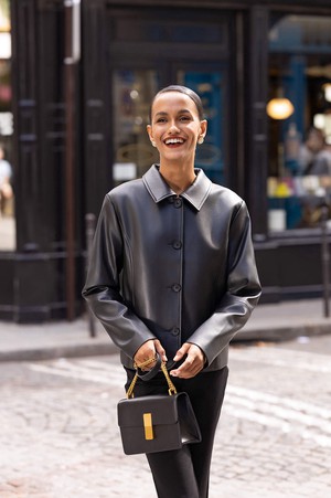 Sylvie Faux Leather Short Coat from GAÂLA