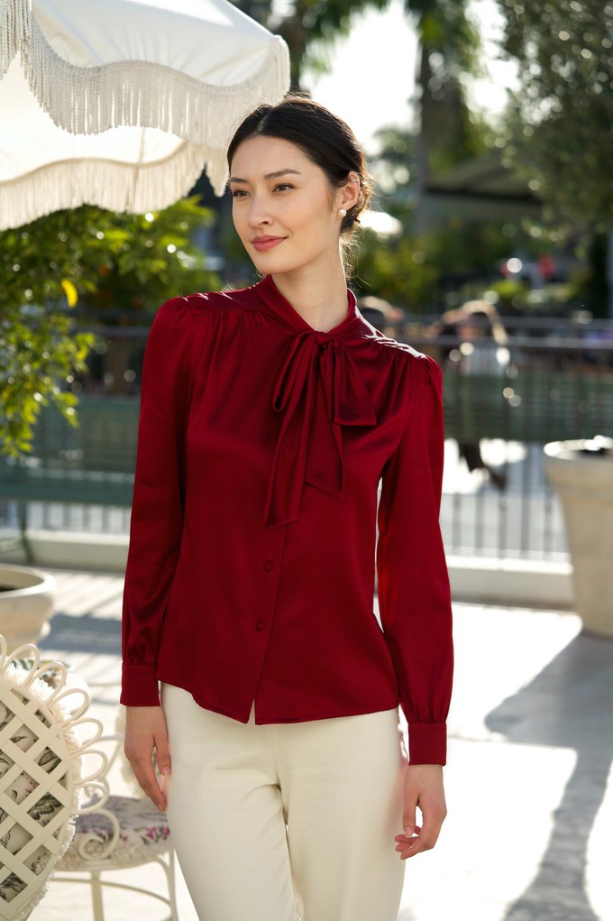 Lena Silk Bow Blouse from GAÂLA