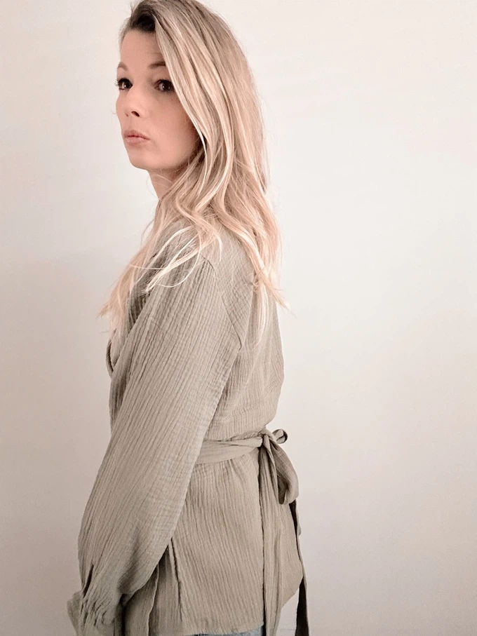 Overslagblouse – Olive from Glow - the store