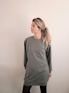 Sweater jurk – Moss Green van Glow - the store