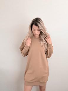 Sweater Jurk – Sand via Glow - the store