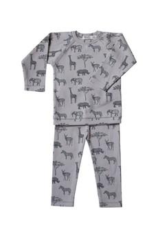 Kinderpyjama 100% biologisch katoen – Safari Grey via Glow - the store