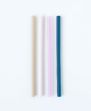 Gekleurde siliconen rietjes – set van 4 from Glow - the store