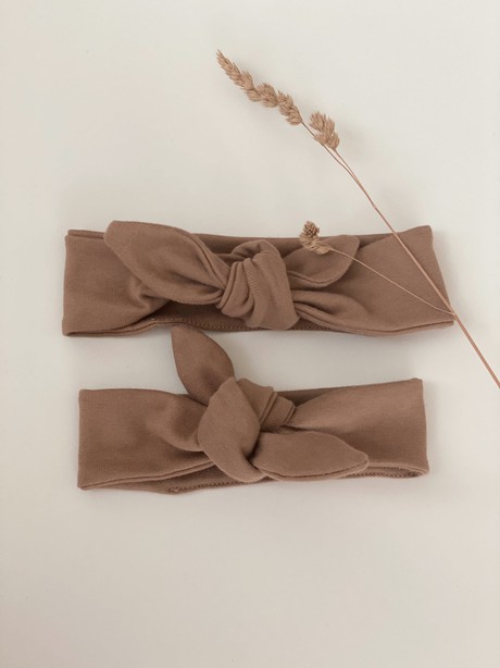Knoophaarband biologisch katoen – Beige from Glow - the store
