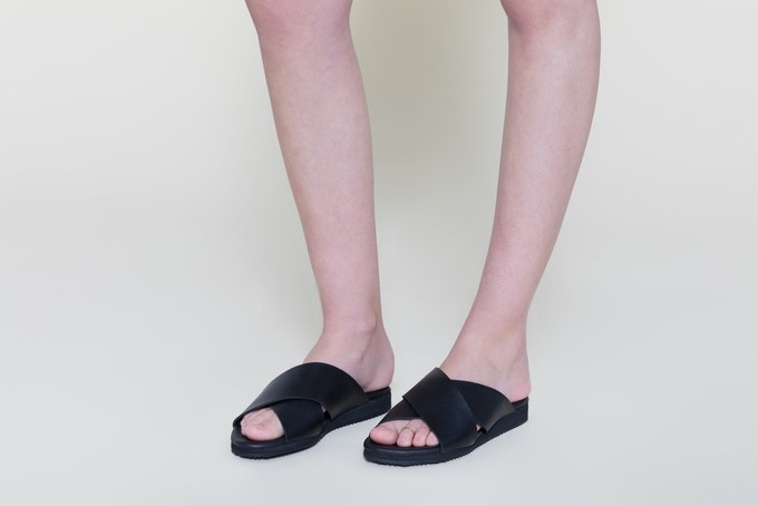 KRIS Black sandals | warehouse sale from Good Guys Go Vegan