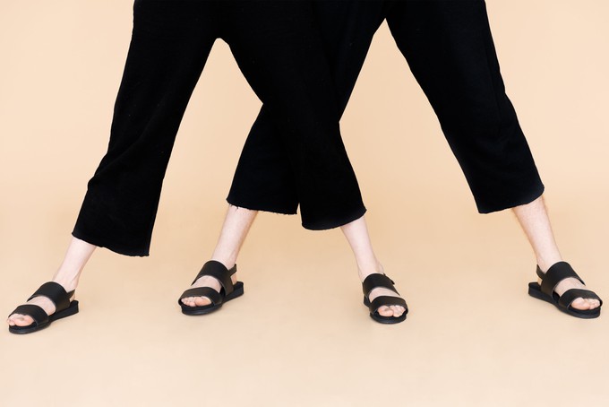 ALEC Black sandals | warehouse sale from Good Guys Go Vegan