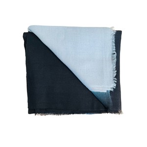 Unisex Featherlight Grey Black Wool Silk Scarf from Heritage Moda