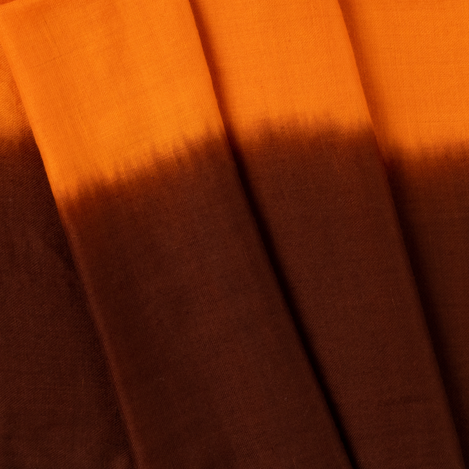 Orange Brown Ombré Cashmere Scarf from Heritage Moda