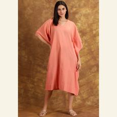 Salmon Kaftan Dress via Heritage Moda