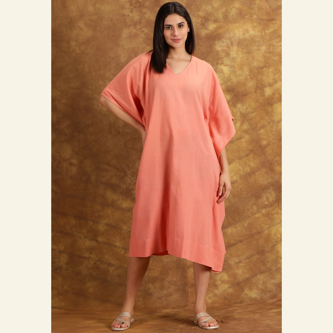 Salmon Kaftan Dress from Heritage Moda