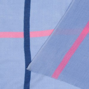 Handpainted Light Blue Wool Silk Scarf from Heritage Moda