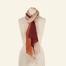 Ombré Sand Rust Wool Scarf via Heritage Moda