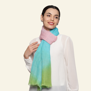 Summer Dip-Dye Linen Scarf from Heritage Moda