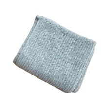 Handknit Soft Light Grey Alpaca Scarf via Heritage Moda